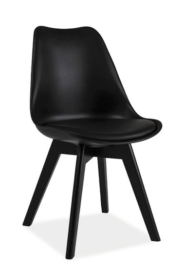  Krzesło Kris czarne z czarnymi nogami